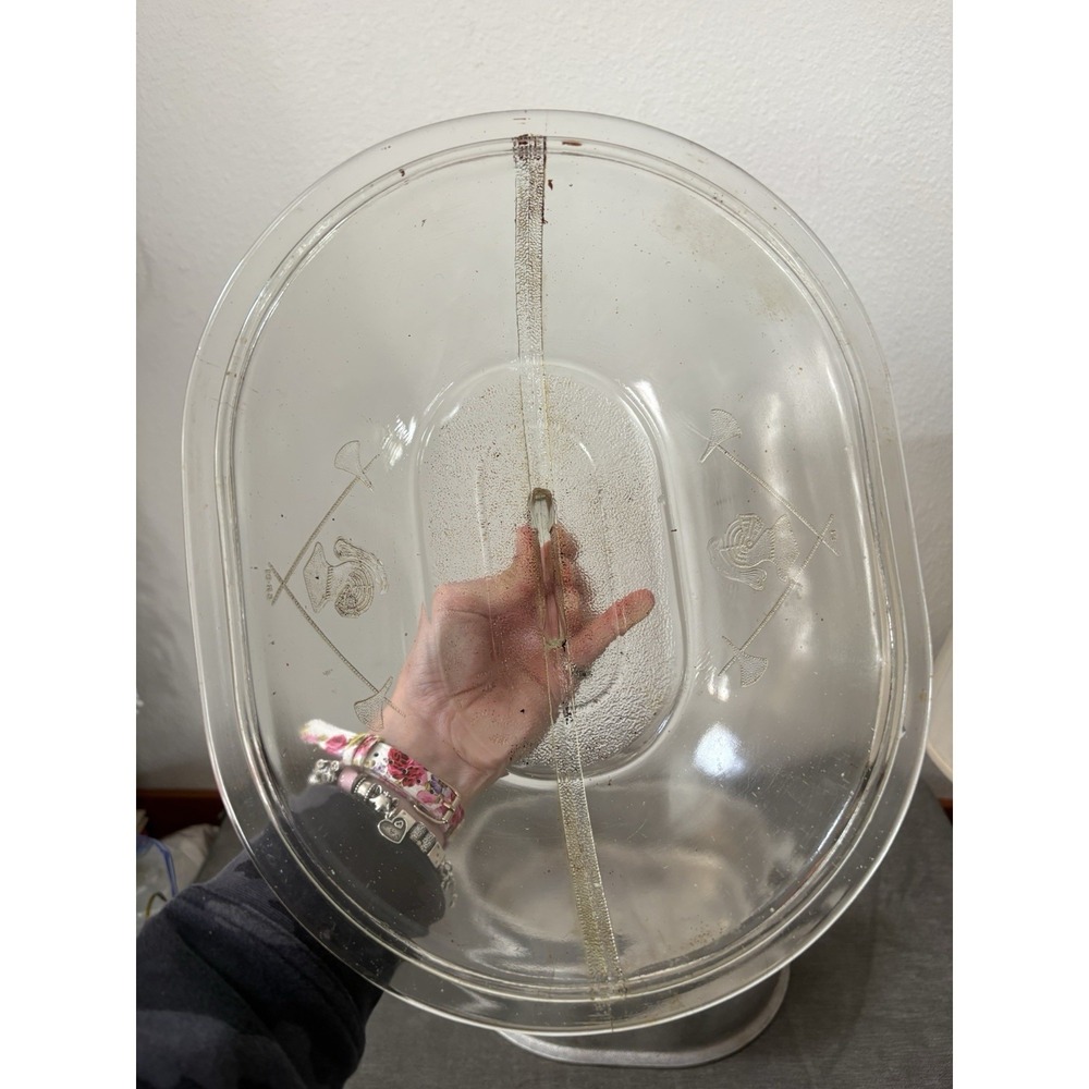 VTG‎ Guardian Service Oval Dutch Oven Roaster w Glass Lid - Picture 6 of 11